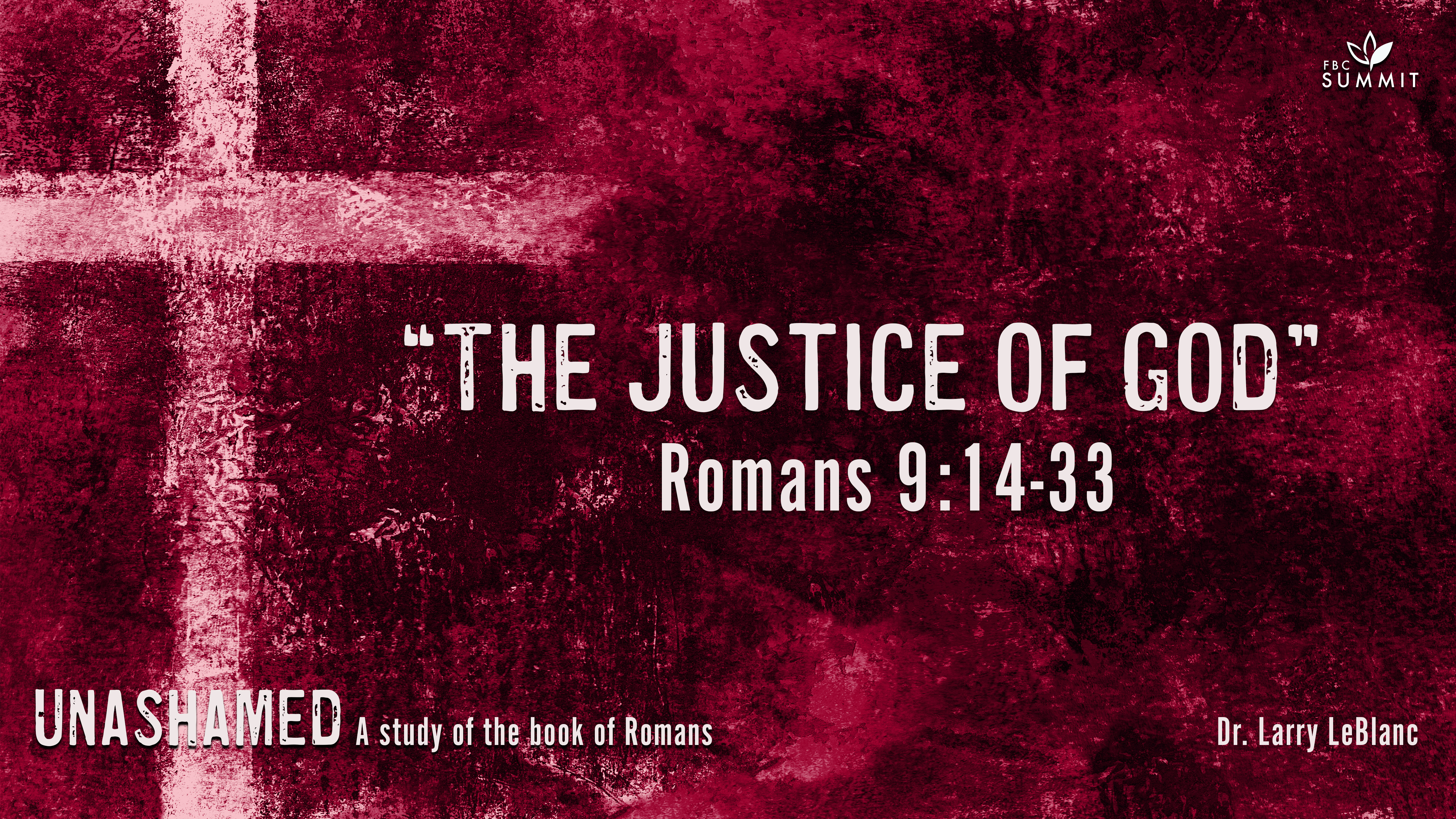"The Justice of God" Romans 9:14-33 // Dr. Larry LeBlanc